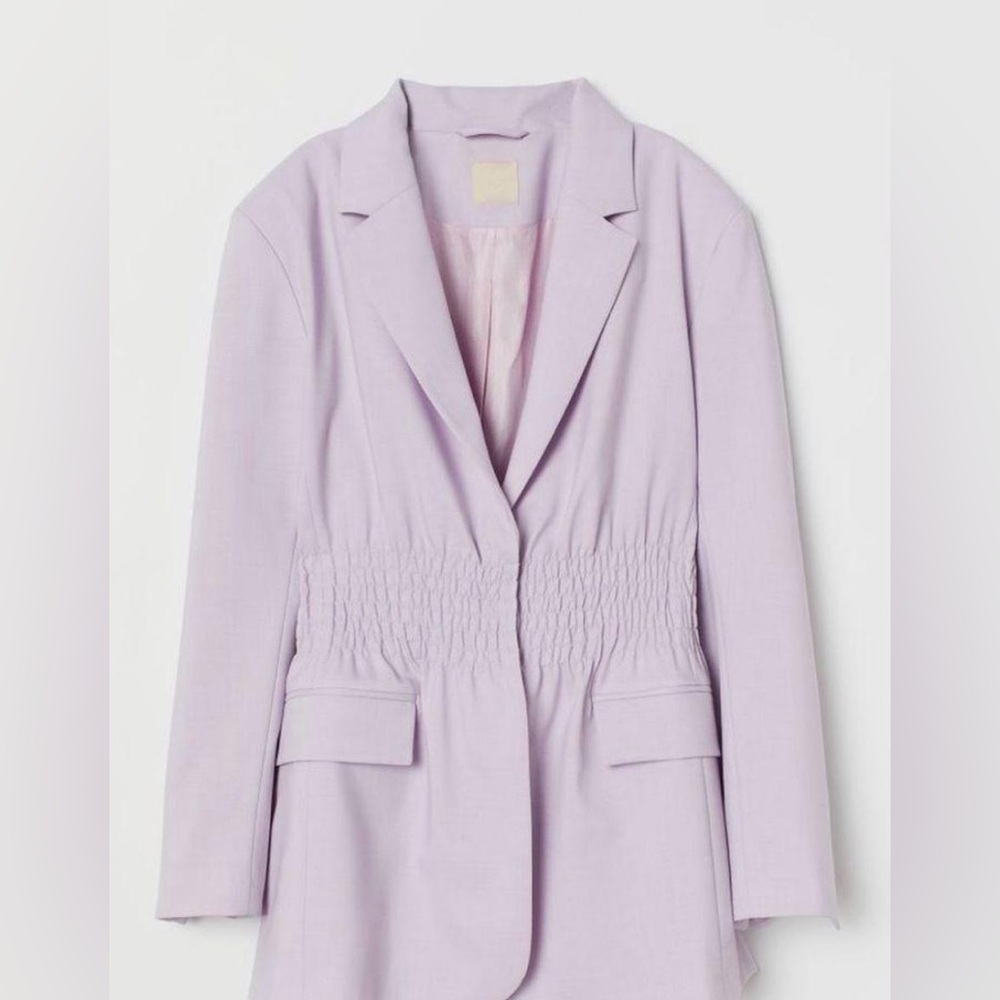 NWOT Purple Blazer with gathered waist